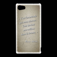 Coque Sony Xperia Z5 Compact Incertitude amour Sepia Citation Oscar Wilde