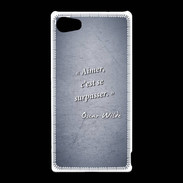 Coque Sony Xperia Z5 Compact Aimer Bleu Citation Oscar Wilde