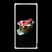 Coque Sony Xperia Z5 Compact Belle rose sur fond noir PR