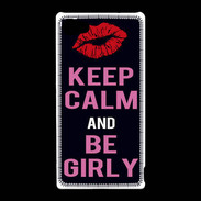 Coque Sony Xperia Z5 Compact Keep Calm Girly Noir
