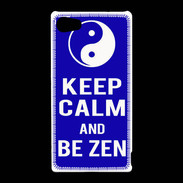 Coque Sony Xperia Z5 Compact Keep Calm Be Zen Bleu