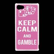 Coque Sony Xperia Z5 Compact Keep Calm Gamble Rose