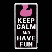 Coque Sony Xperia Z5 Compact Keep Calm Have fun Noir