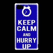 Coque Sony Xperia Z5 Compact Keep Calm Hurry up Bleu