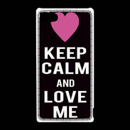 Coque Sony Xperia Z5 Compact Keep Calm Love Noir