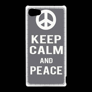 Coque Sony Xperia Z5 Compact Keep Calm Peace Gris