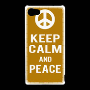Coque Sony Xperia Z5 Compact Keep Calm Peace Orange