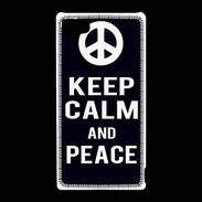 Coque Sony Xperia Z5 Compact Keep Calm Peace Noir