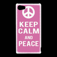 Coque Sony Xperia Z5 Compact Keep Calm Peace Rose