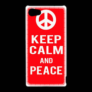 Coque Sony Xperia Z5 Compact Keep Calm Peace Rouge