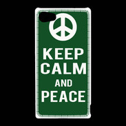 Coque Sony Xperia Z5 Compact Keep Calm Peace Vert