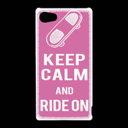Coque Sony Xperia Z5 Compact Keep Calm Ride on Rose
