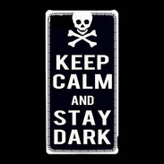 Coque Sony Xperia Z5 Compact Keep Calm Stay dark Noir