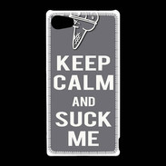 Coque Sony Xperia Z5 Compact Keep Calm Suck me Gris