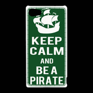 Coque Sony Xperia Z5 Compact Keep Calm Be a Pirate Vert