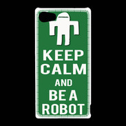 Coque Sony Xperia Z5 Compact Keep Calm Be a Robot Vert