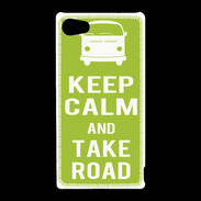 Coque Sony Xperia Z5 Compact Keep Calm Take road Vert pomme