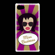 Coque Sony Xperia Z5 Compact Miss business Brune