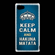 Coque Sony Xperia Z5 Compact Keep Calm and Hakuna Matata Bleu