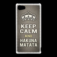 Coque Sony Xperia Z5 Compact Keep Calm and Hakuna Matata Gris
