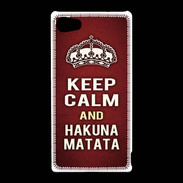 Coque Sony Xperia Z5 Compact Keep Calm and Hakuna Matata Rouge