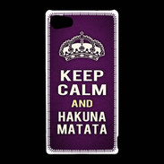 Coque Sony Xperia Z5 Compact Keep Calm and Hakuna Matata Violet