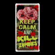 Coque Sony Xperia Z5 Compact Keep Calm and Kill Zombies camouflage