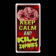Coque Sony Xperia Z5 Compact Keep Calm and Kill Zombies Rouge
