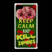 Coque Sony Xperia Z5 Compact Keep Calm and Kill Zombies Vert