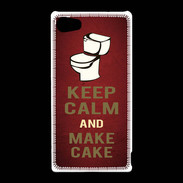 Coque Sony Xperia Z5 Compact Keep Calm and Make cake Rouge