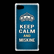 Coque Sony Xperia Z5 Compact Keep Calm and Miskine Bleu
