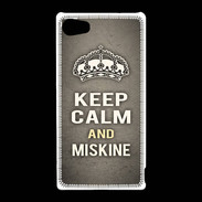 Coque Sony Xperia Z5 Compact Keep Calm and Miskine Gris