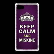 Coque Sony Xperia Z5 Compact Keep Calm and Miskine Violet