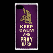 Coque Sony Xperia Z5 Compact Keep Calm and Pray Muslim Violet
