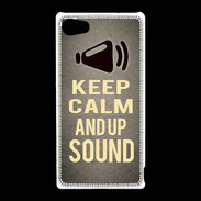 Coque Sony Xperia Z5 Compact Keep Calm and Up Sound Gris
