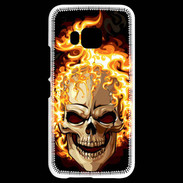 Coque HTC One M9 Tête de mort en flamme 5