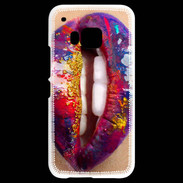 Coque HTC One M9 Lèvres multicouleurs