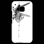 Coque HTC One M9 Avion de chasse F18 en noir et blanc