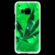 Coque HTC One M9 Cannabis Effet bulle verte