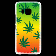Coque HTC One M9 Fond Rasta Cannabis