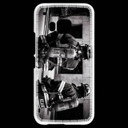 Coque HTC One M9 Pompiers en noir et blanc