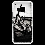Coque HTC One M9 Ancre en noir et blanc