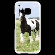 Coque HTC One M9 Cheval noir et blanc 5