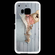 Coque HTC One M9 Bébé nounours dormant dans une bassine