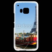 Coque HTC One M9 Tour Eiffel vue des bords de Seine