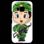 Coque HTC One M9 Cute cartoon illustration of a soldier