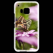 Coque HTC One M9 Fleur et papillon