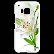 Coque HTC One M9 Fleurs de Lys blanc