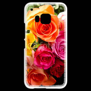 Coque HTC One M9 Bouquet de roses multicouleurs