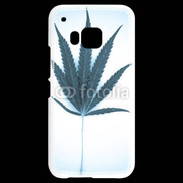 Coque HTC One M9 Marijuana en bleu et blanc